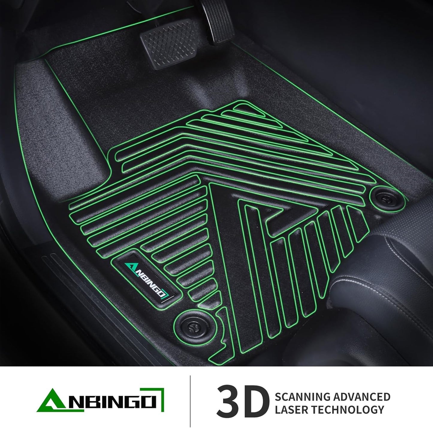 ANBINGO® All Weather Car Floor Mats & Cargo Liner for Honda HRV 2023 2024 2025 2026 | HR-V Hybrid 2023 2024 2025 2026, Fit for LX | Sport | EX-L, Custom Fit Full Set Accessories - Black
