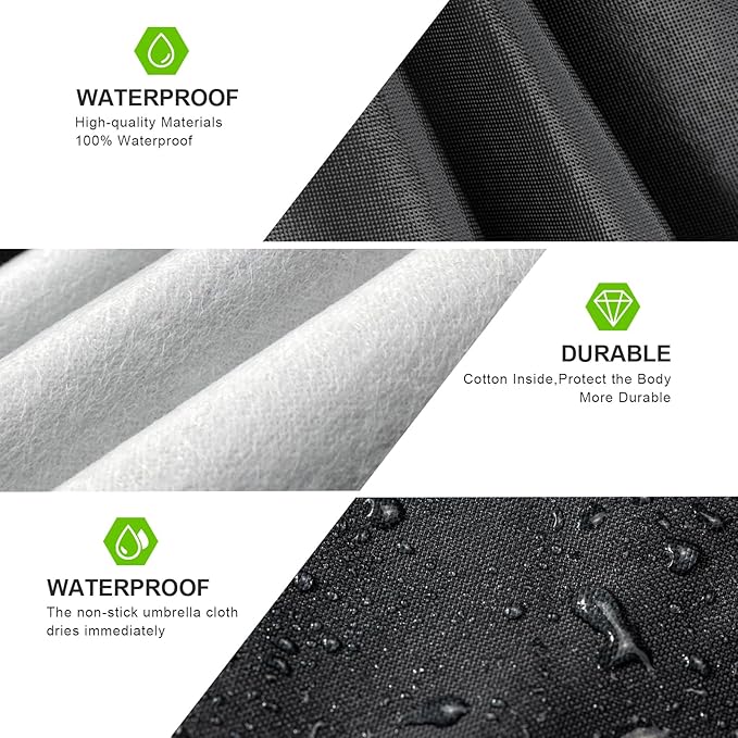 KouKou SUV Car Cover Waterproof All Weather, 7 Layers Outdoor Jeep Car Covers for Automobiles Rain Snow UV Protection, Universal Fit BMW X5, Ford Explorer, Acura MDX, ect.(Length 191-201 inch)