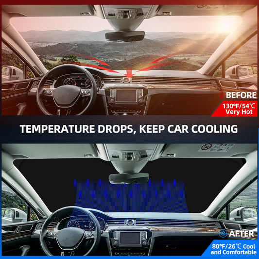 Windshield Sun Shade for S-ubaru Outback 2020-2025 Foldable Sunshade Custom Fit Front Window Car Interior Accessories Protector Blocks UV Rays