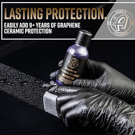 Adam's Advanced Graphene Ceramic Coating (Standard Kit) - 10H Graphene Coating for Auto Detailing, 9+ Years of Car Protection & Patented UV Technology