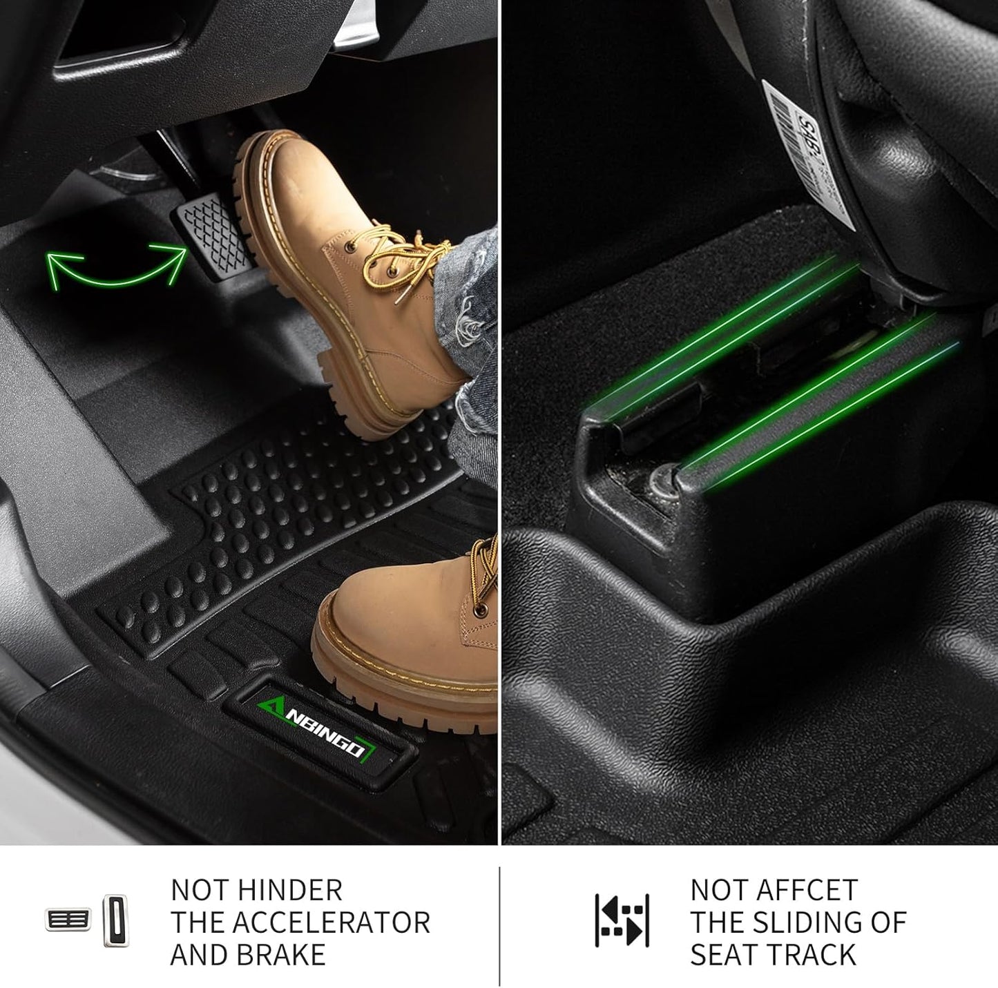 ANBINGO®-Floor Mats & Cargo Mat for 2021-2025 2026 Buick Envision, TPE All Weather Protection Custom Fit 1st & 2nd Row & Envision Cargo Mat Rubber Floor Liners for Envision Accessories, Black
