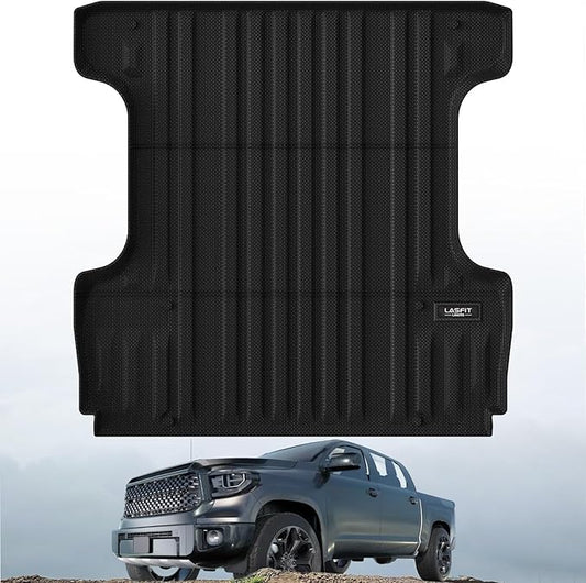 LASFIT Bed Mat for Toyota Tundra 2007-2021 Truck Bed Mat(5.5FT,5.5') All Weather 5.5 FT Bed Liner for Toyota Tundra Accessories TPE Trunk Mat Cargo Mat, Black