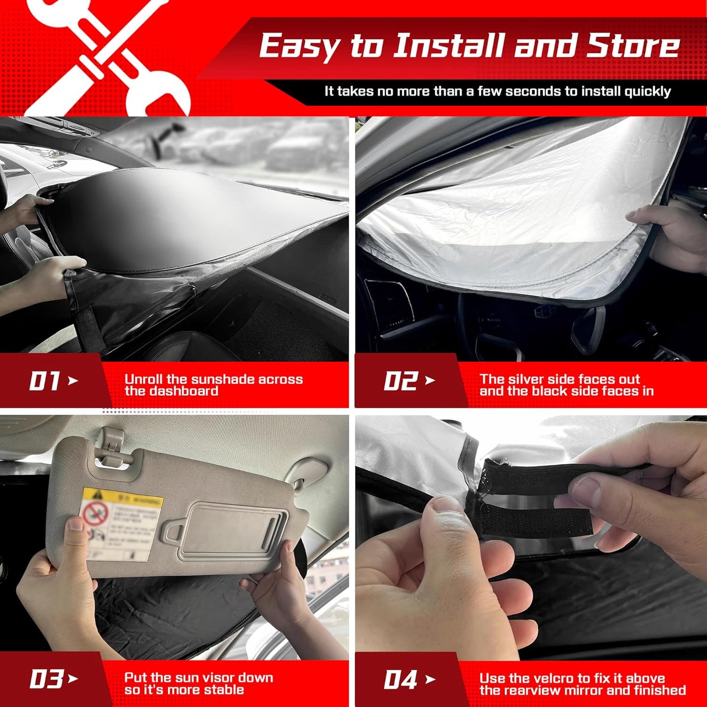 ARISMOTOR Windshield Sun Shade for Mazda 3 Mazda3 2019-2025, Custom Fit Foldable Front Window Sunshade Sun Visor Protector, Block UV Rays Keep Your Car Cooler