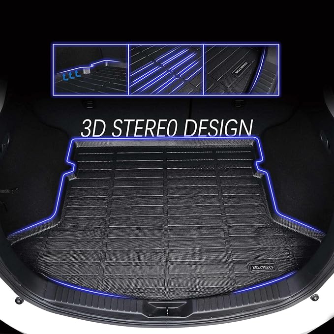 KELCSEECS Floor Mats & Cargo Liner Custom for 2025 2024 2023 2022 2021 2020 Nissan Sentra All Weather Floor Liners Car Mats Cargo Mat Nissan Sentra Floor Mats Trunk Mat Accessories Trunk Liner