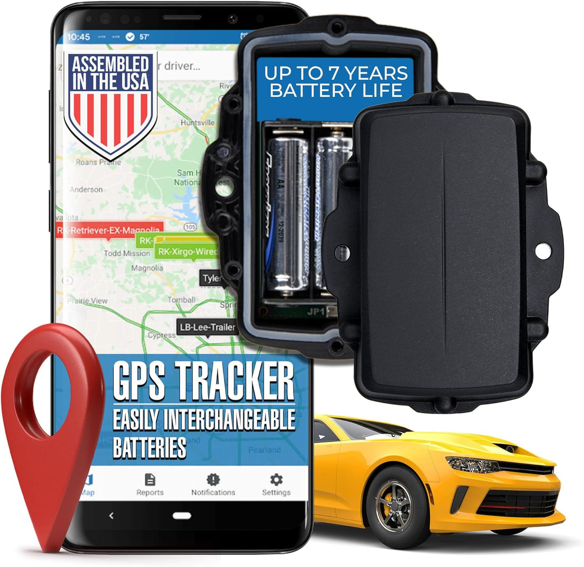 LoneStar Tracking Hidden GPS Tracker - Oyster3 4G/5G, Long Battery Life GPS Car Tracker, Vehicles, Trucks, Cars, Assets, Anti-Theft Security, Real-Time Satellite Tracking (Low Cost Subscription Plan)