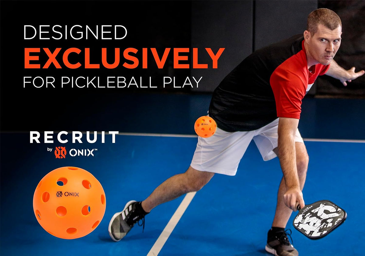 Onix Recruit Indoor Ready to Play Superior Welding Design Pickleball Ball