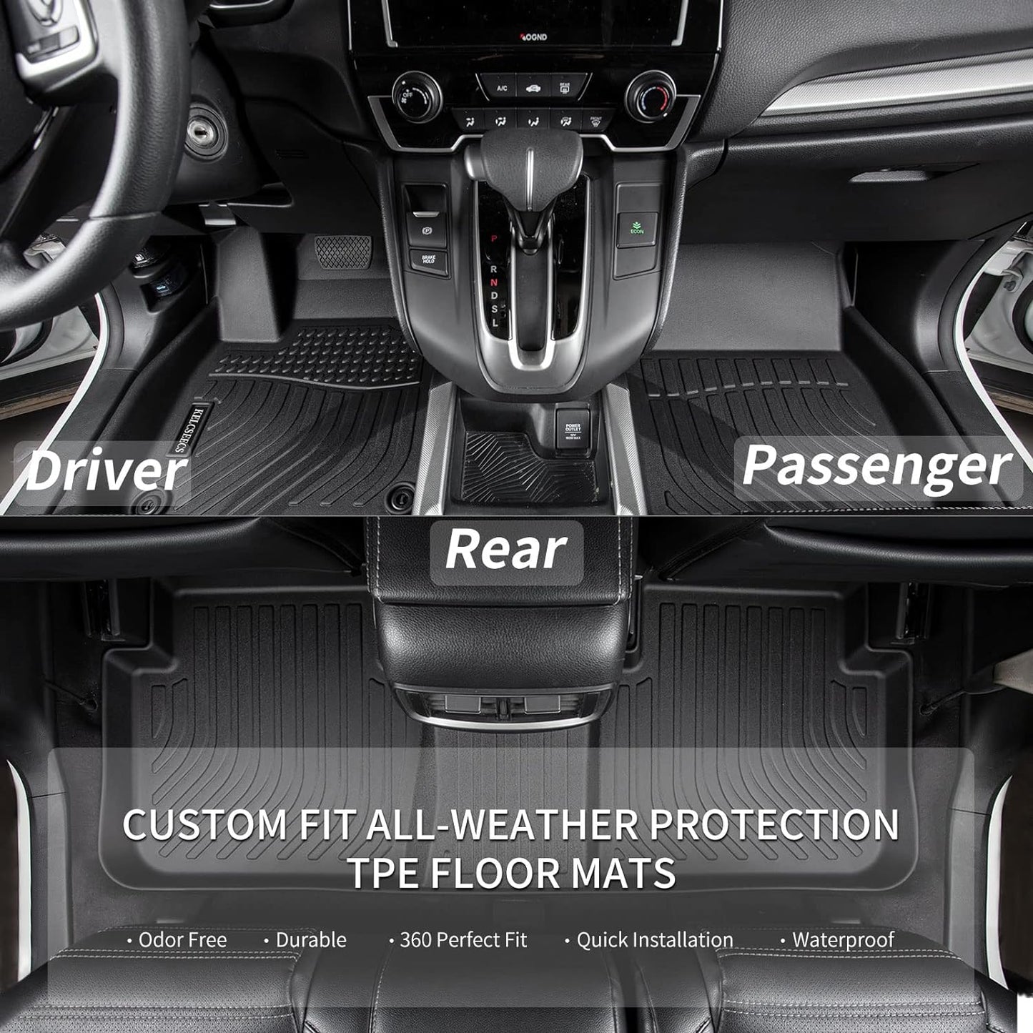 KELCSEECS® Floor Mats & Cargo Liner Custom for Volkswagen Jetta 2019-2025 All Weather Protection TPE Floor Liners Front& Rear Row Full Set Accessories Black