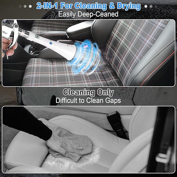 Air Blow Gun Car Detailing Dry Cleaning Air Gun with Tapered Nozzle High Pressure Car Cleaning Tool, Car Dryer Air Blower for Car Surfaces Quickly Blasts Dust, Works with Air Compressor
