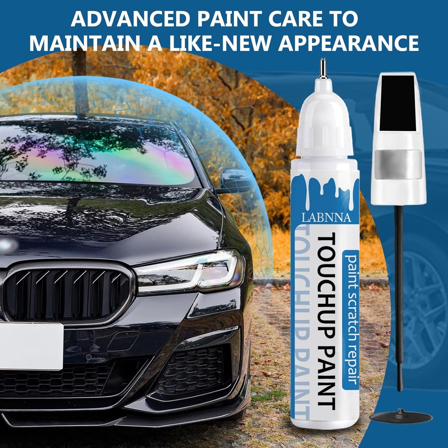 Super White/Ice Cap (040) Touch Up Paint for Toyota-Exact Match 2 in 1 touchup Paint Pen for Chips and Nicks Repair Car Paint Scratch Repair Kit