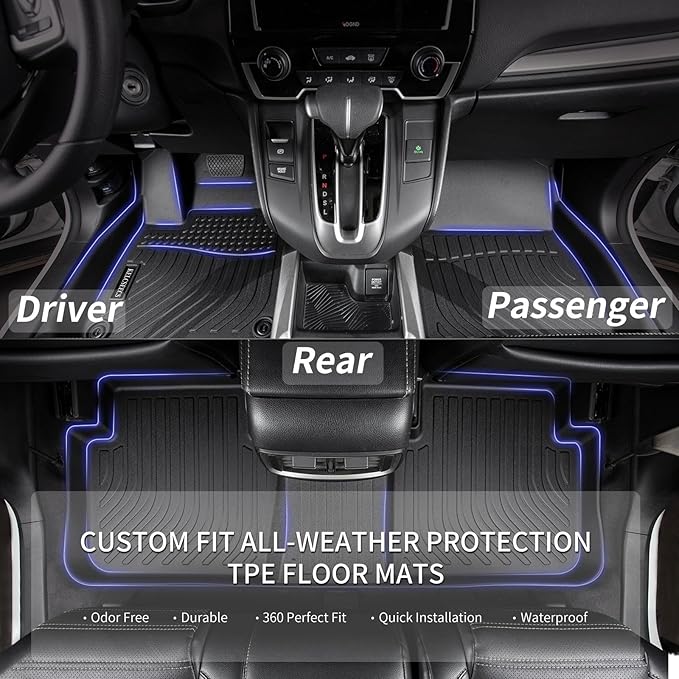 KELCSEECS Floor Mats & Cargo Liner Custom for 2016 2017 2018 2019 2020 2021 2022 Honda HR-V (AWD Model) Car Mats Cargo Mat Trunk Mat Honda HRV All Weather Floor Mats Trunk Liner Accessories