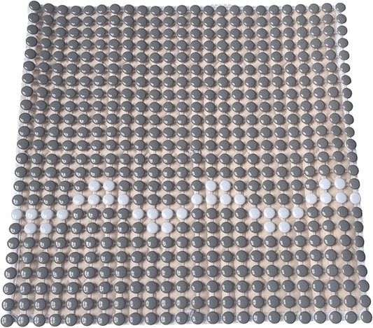 HOMREST Cooling Car Seat Cushion Back Pain Relief Ceramic Beaded Seat Cover Comfy Extreme Summer Massage Seat Pad for Car, Trucks,Executive Office Chairs(Grey)