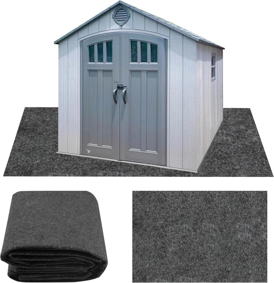Ogrmar 6 x 8.2 FT Outdoor Storage Shed Mat, Waterproof Storage Shed Flooring Mat, Soft Patio Furniture Carport Mat Washable with Non-Slip Backing, Storage Shed Not Included (6x8.2FT)