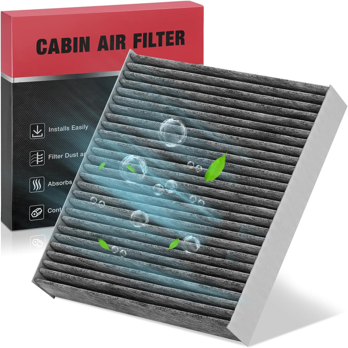 BDFHYK Cabin Air Filter with Activated Carbon Compatible with INFINITI QX50 2019-2023, QX55/QX60 2022-2023, Compatible with Nissan Altima 2019-2023, Replace# CF12552, 272776CA1A