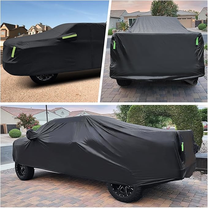 Car Cover for Toyota Tacoma Truck 2005-2025 for Xtra/Access/Double Cab SB (5'-6.125'), Outdoor Car Covers with Driver Side Zipper Windproof Heavy Duty Protection for Toyota Tacoma(UP to 212‘’L)