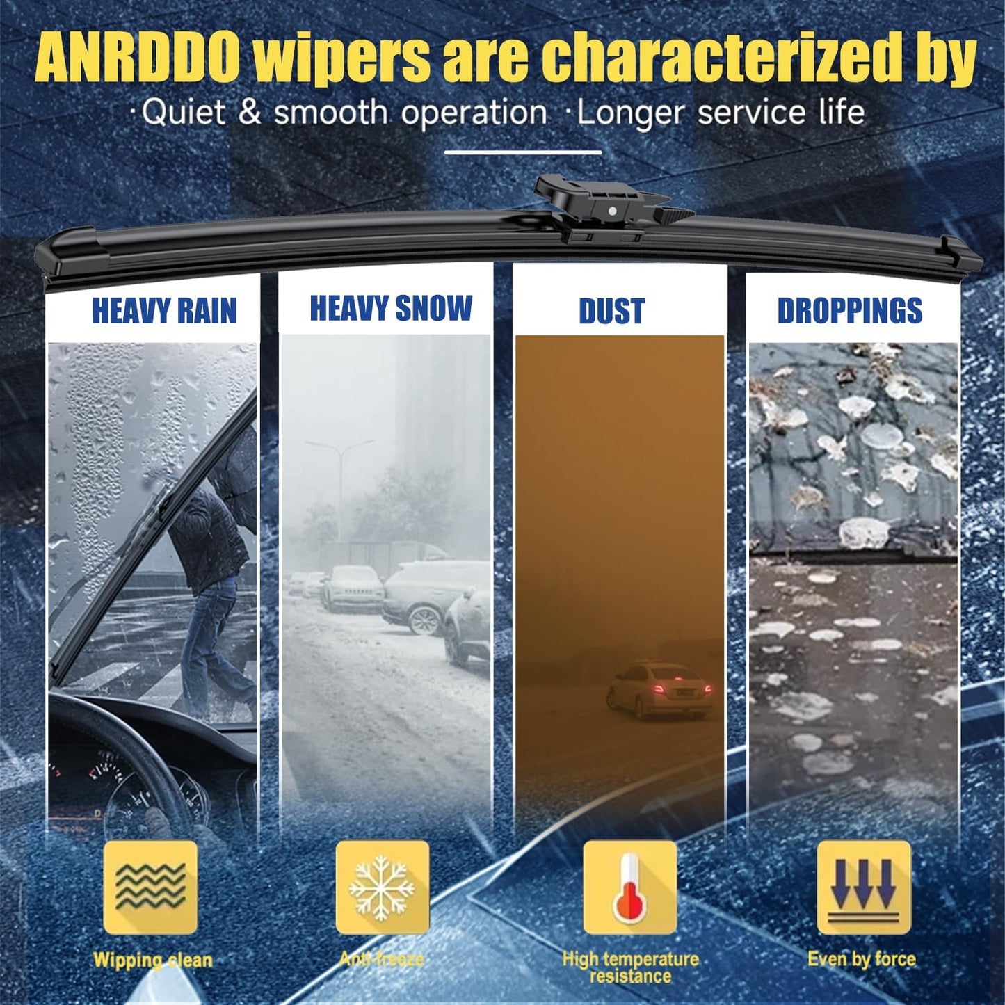 Wipers Replacement For MINI Cooper R55 R56 R57 2013-2015 Windshield Wiper Blades 19"+18" (Set of 2) Not Fit J Hook