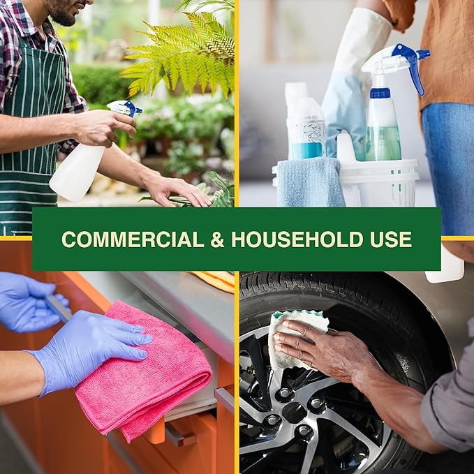 Spray Bottle Nozzle Replacement, Bottle Tops Only - Sprayer Nozzle Triggers for Heavy Duty, Commercial, Home Cleaning Solutions - Fits 8,16,24,32 oz Plastic & Glass Bottles, Blue 6 pack