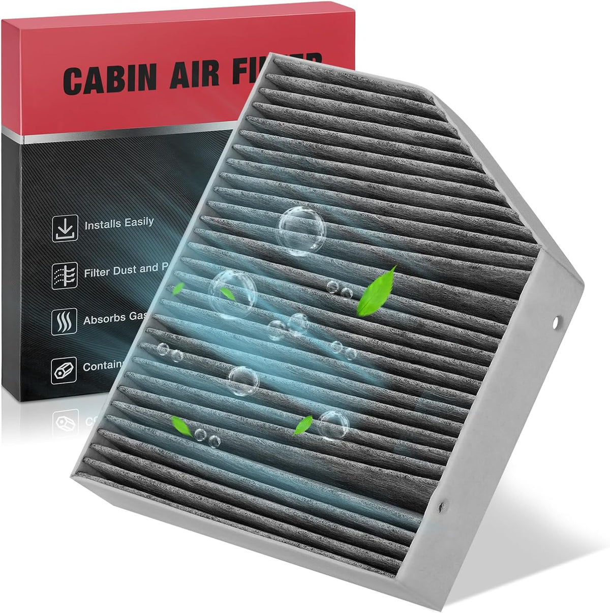 BDFHYK Cabin Air Filter with Activated Carbon Compatible with Mercedes-Benz C300, C43 AMG, CLS450, E450, E53 AMG, GLC300, GLC43 AMG, G550, G63 AMG, SL55 AMG, E450, E300, E400, C350e, C400, GLC350e