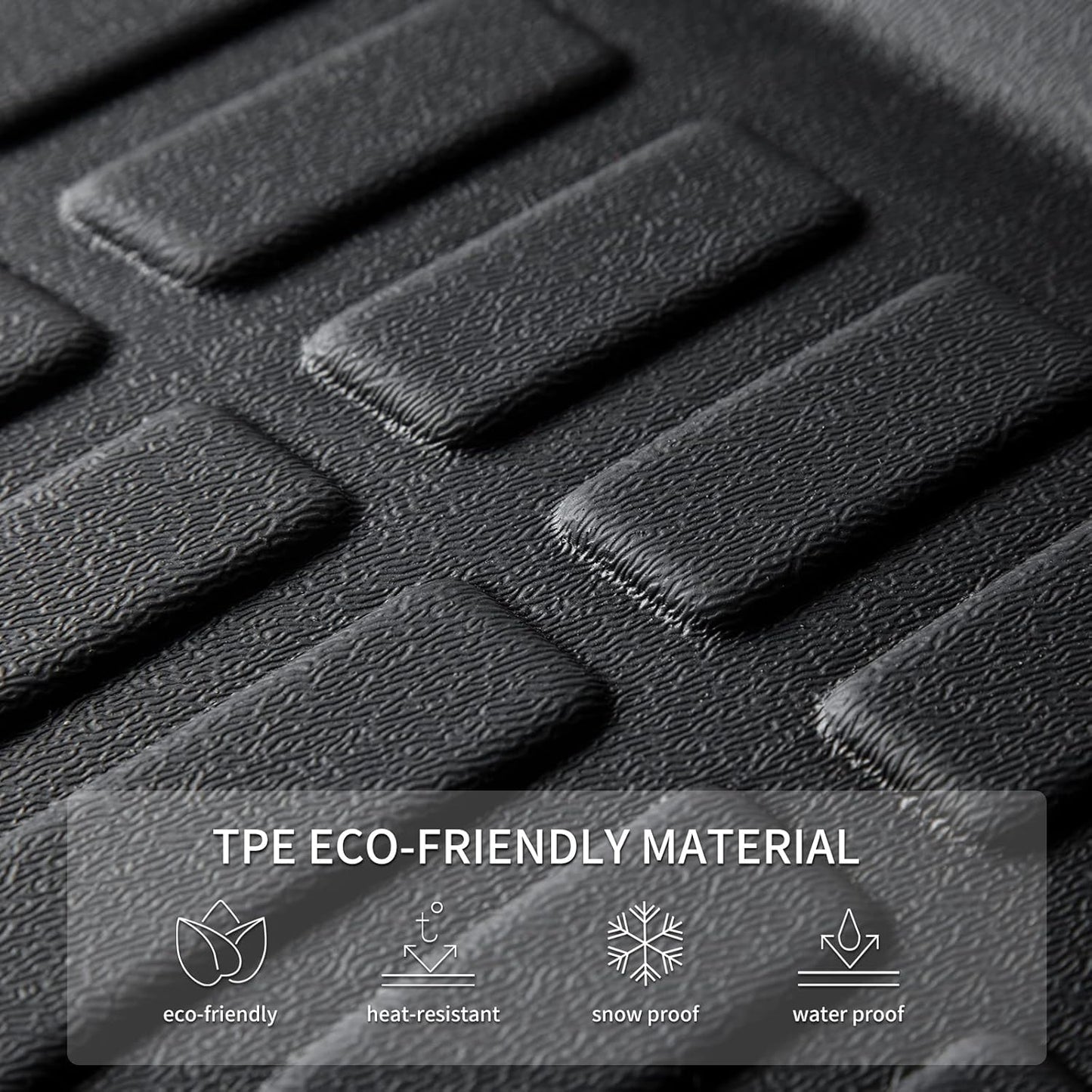 KELCSEECS Floor Mats & Cargo Liner Custom for 2016-2018 Lincoln MKX / 2019-2023 Lincoln Nautilus,All Weather Protection TPE Floor Liners Front& Rear Row Full Set Lincoln Nautilus Accessories Black