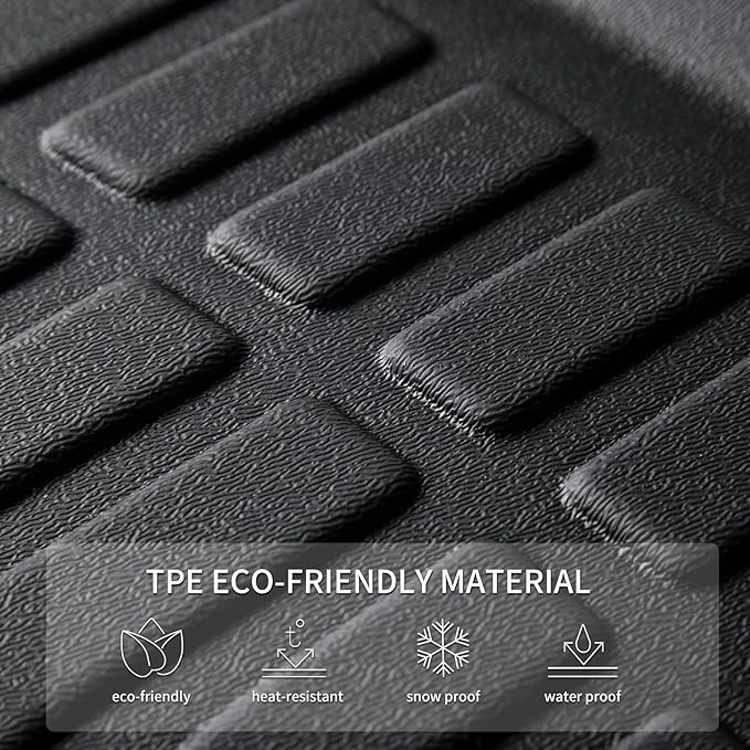 KELCSEECS Floor Mats & Cargo Liner Custom for Audi A6 (Not for A6 Allroad Models) 2019-2024 2025,All Weather Protection TPE Floor Liners Front Row and Second Row Full Set Accessories Black