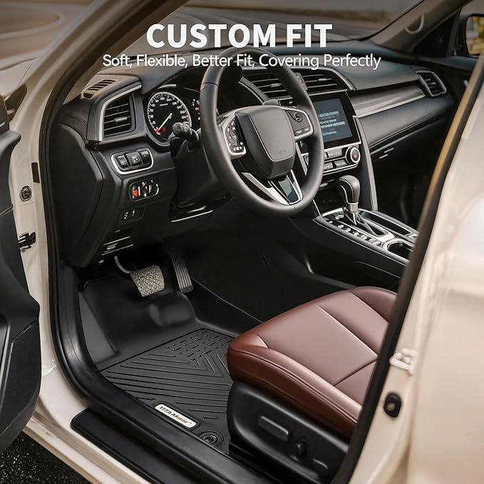 YITAMOTOR Floor Mats Fit for Mazda CX-50 2023-2025 (Not for Hybrid, Not Fit for CX-5 CX5), All-Weather TPE 1st, 2nd Row and Trunk Mats - Black