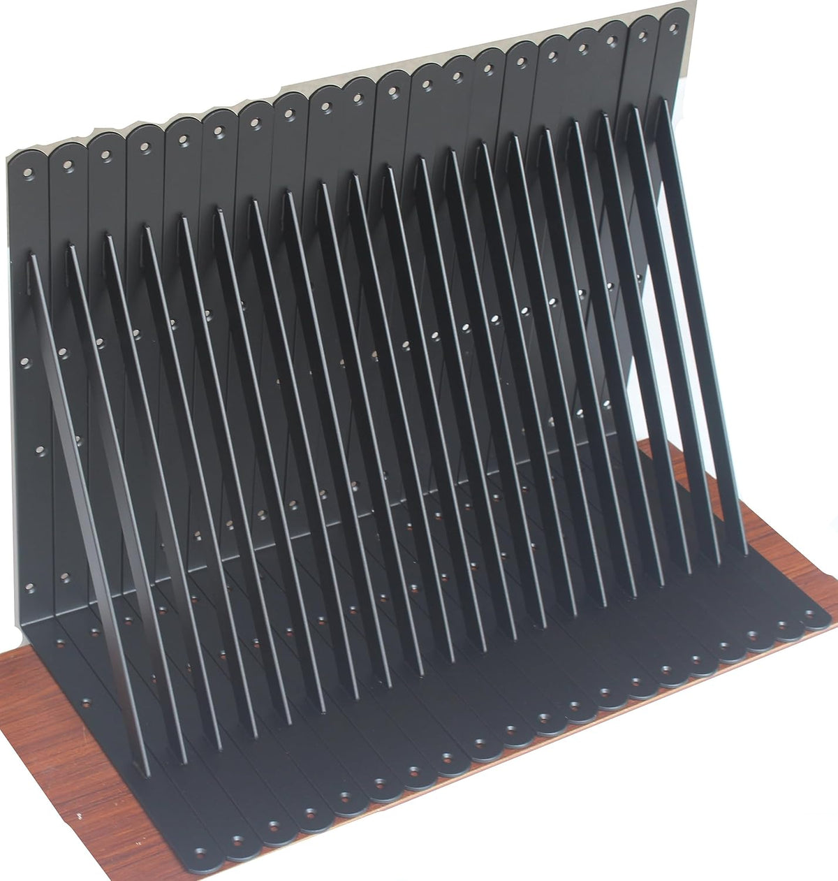 40 Pack L14 x H 10" Black Heavy Duty Shelf Brackets with Screws Metal Shelf Brackets Shelf Support Angle Brackets for Shelves L Brackets Heavy Duty Floating Shelf