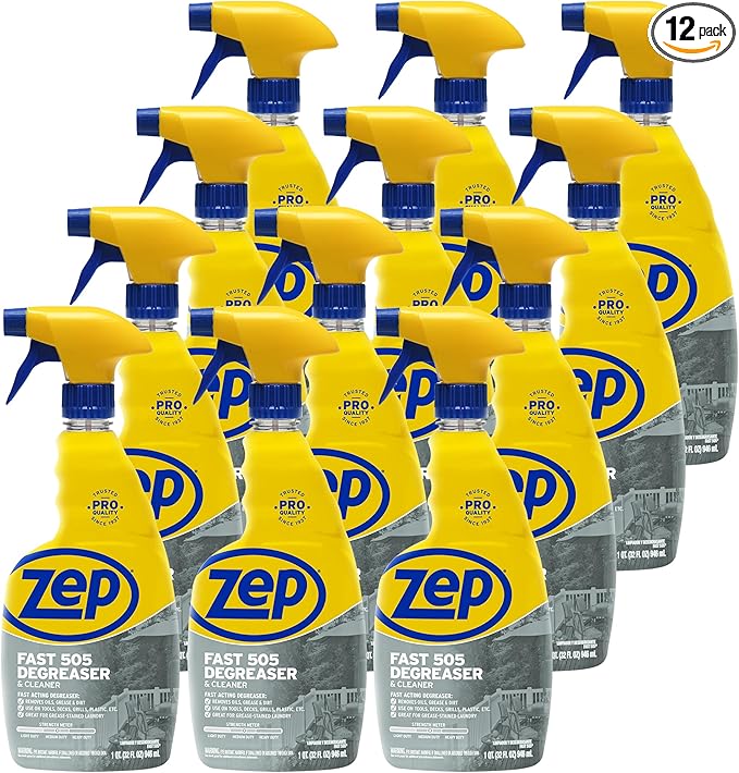 Zep Fast 505 Cleaner and Degreaser - 32 Ounce (Case of 12) - ZU50521 - Great for Grills, Plastics, Metal, and More!