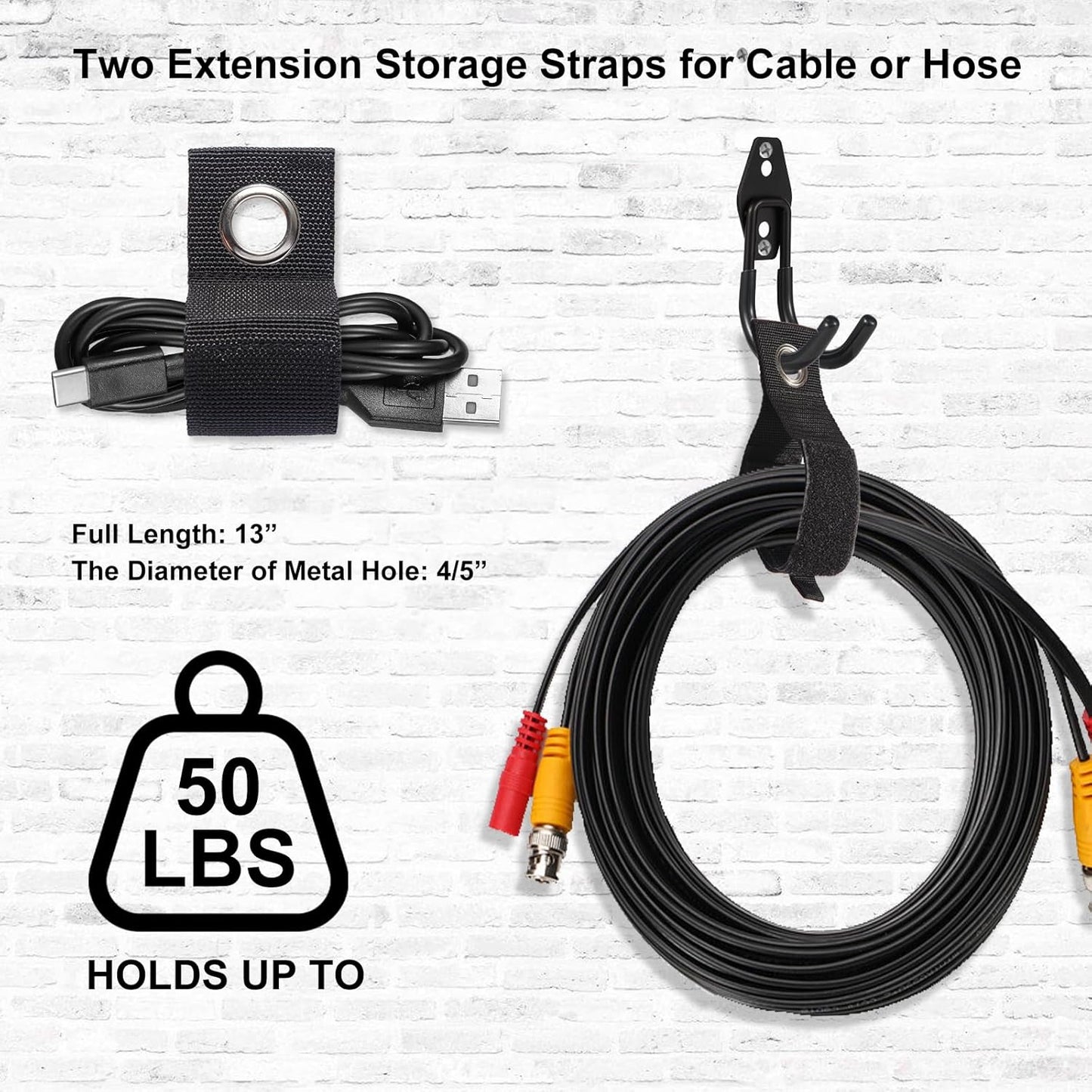 Garage Hook Heavy Duty Wall Storage Hangers, 28 Pack Garage Storage Hooks Steel Tool Black for Ladders, Ropes, Garden Tools