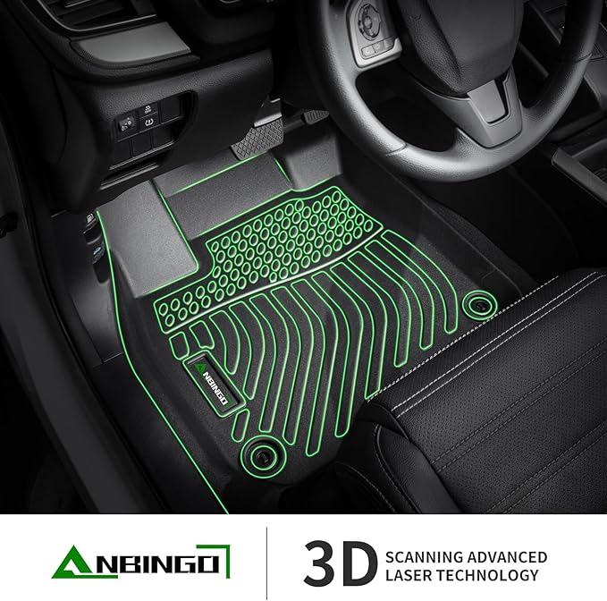 ANBINGO®Floor Mats Fit for Hyundai Kona 2024 2025(NO EV)&Cargo Liners All Weather Mats for Hyundai Kona TPE Car Mat Rugs for Kona Rubber Trunk Carpet for Kona Automotive Accessories