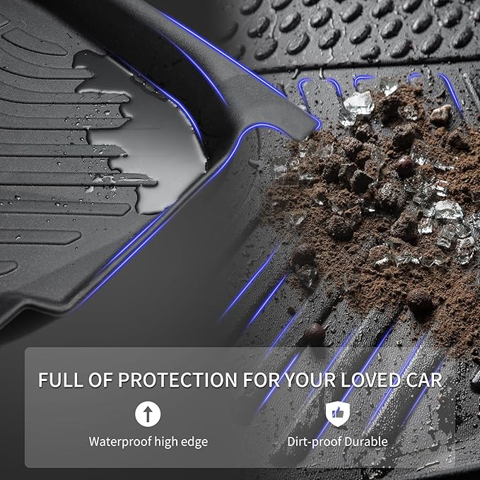 KELCSEECS Floor Mats & Cargo Liner Custom for 2019-2024 Cadillac XT4 All Weather Car Mats TPE Floor Liners XT4 Accessories