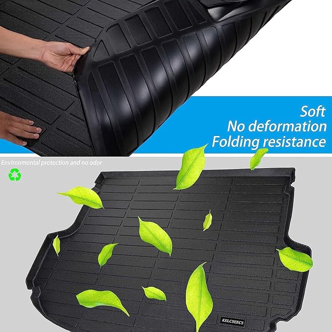 KELCSEECS Floor Mats & Cargo Liner for 2012 2013 2014 2015 2016 2017 Chevrolet Chevy Equinox & GMC Terrain/Terrain Denali All Weather Car Mats Cargo Mat Floor Liners Trunk Mat Trunk Liner Accessories