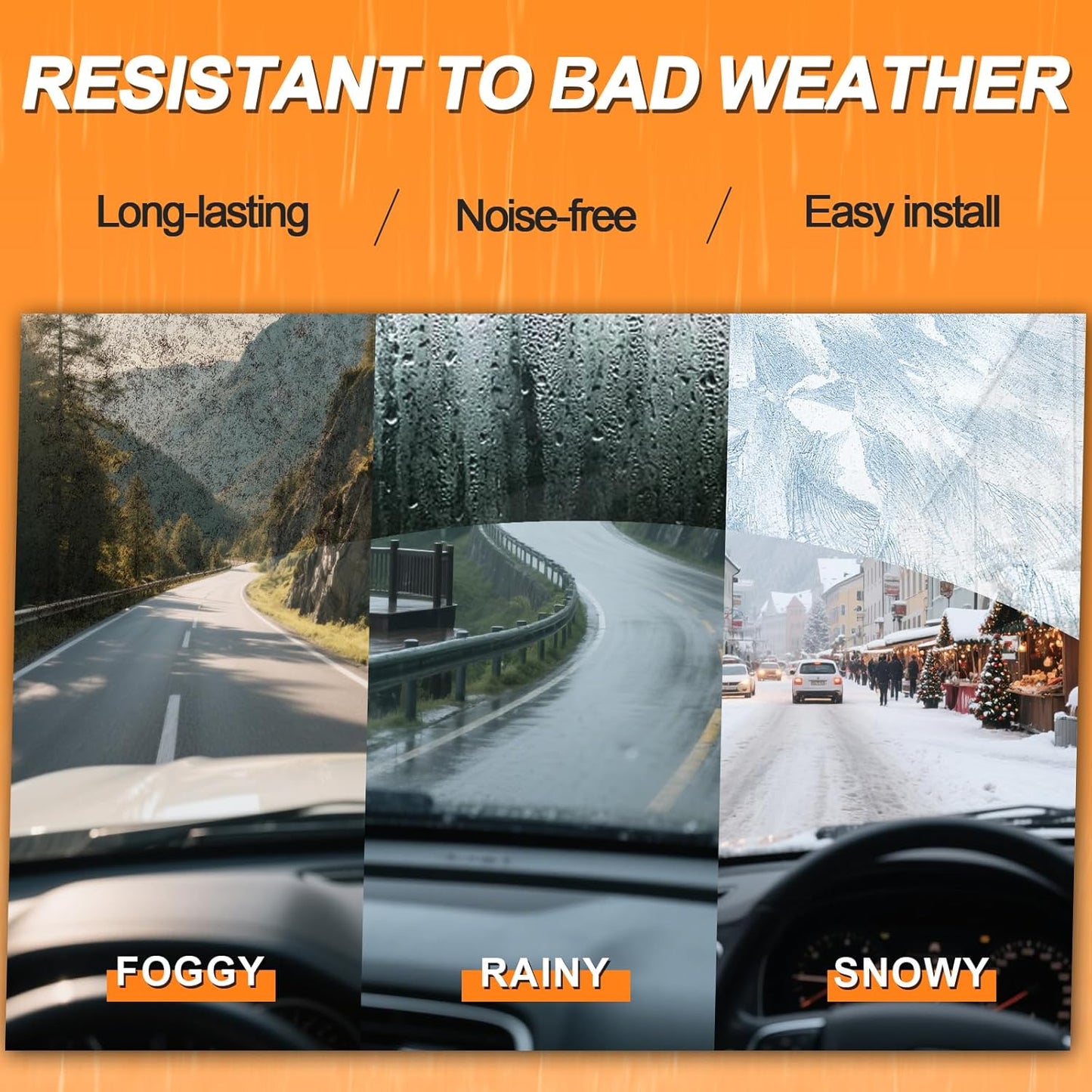 HULADAED® 20'' 20'' 12'' Windshield Wipers Replacement for Escape 2012 2011 2010 2009 2008,Silicone Front Rear Wiper blades for MY Car-All Weather & Quiet(3 PACK)