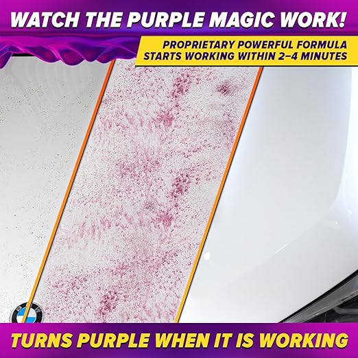 Iron Remover Car Detailing – Iron Decon Spray, Pulls Out Brake Dust, Rust & Fallout - Contaminant Removal for Car Paint & Wheels, pH Neutral Formula - 16 fl. oz.