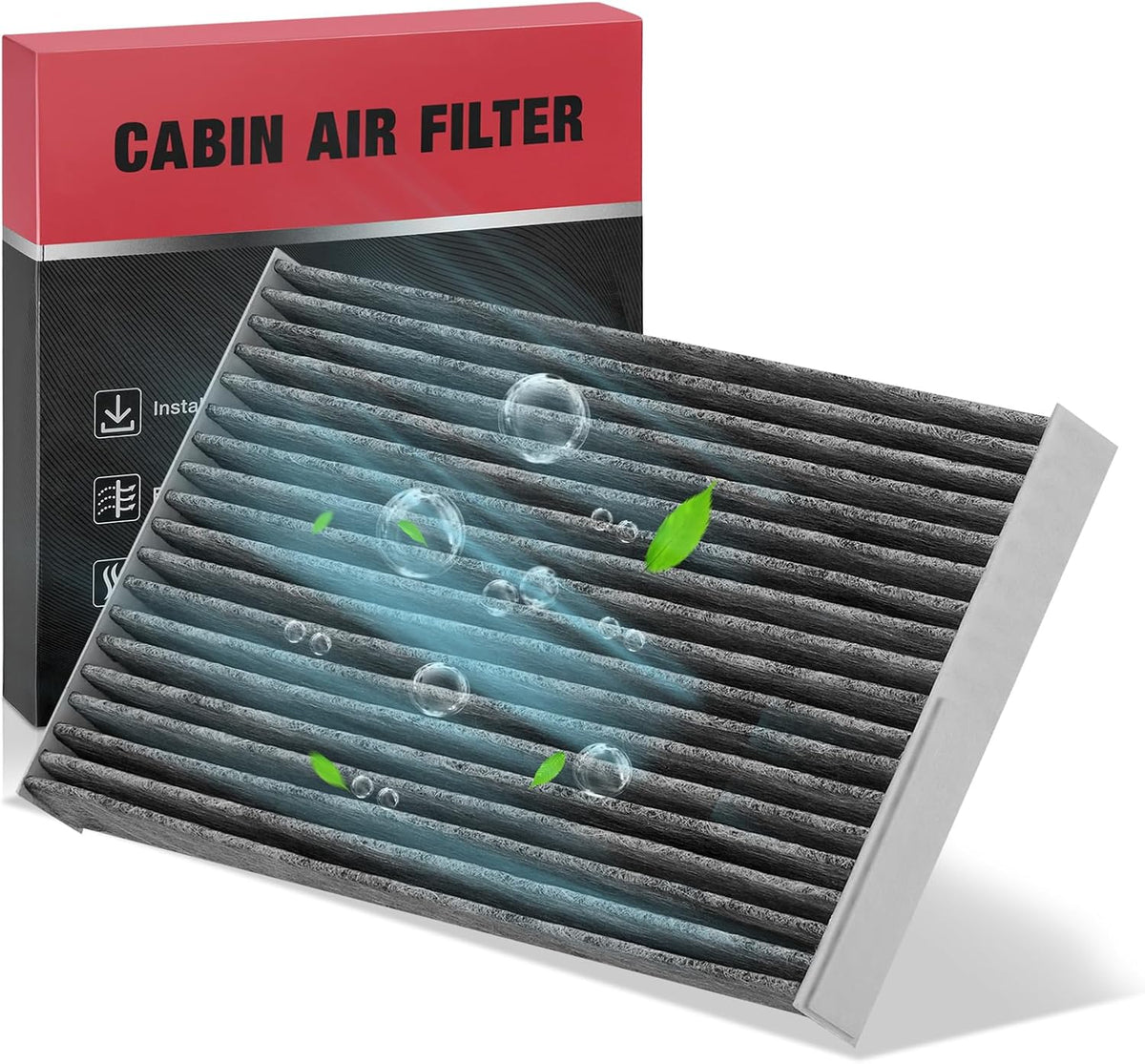 BDFHYK CF11177 Cabin Air Filter with Activated Carbon Compatible with Nissan Sentra 2013-2019, LEAF 2011-2023, Juke 2011-2017, Cube 2009-2014, Replace# 272773DF0A
