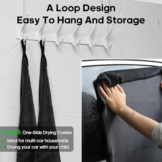 2 Pack Microfiber Towels (36"x 24") Extra Large Ultra Absorbent Drying Towel for Cars and Trucks, Without Streaks, Scratches, or Water Spots