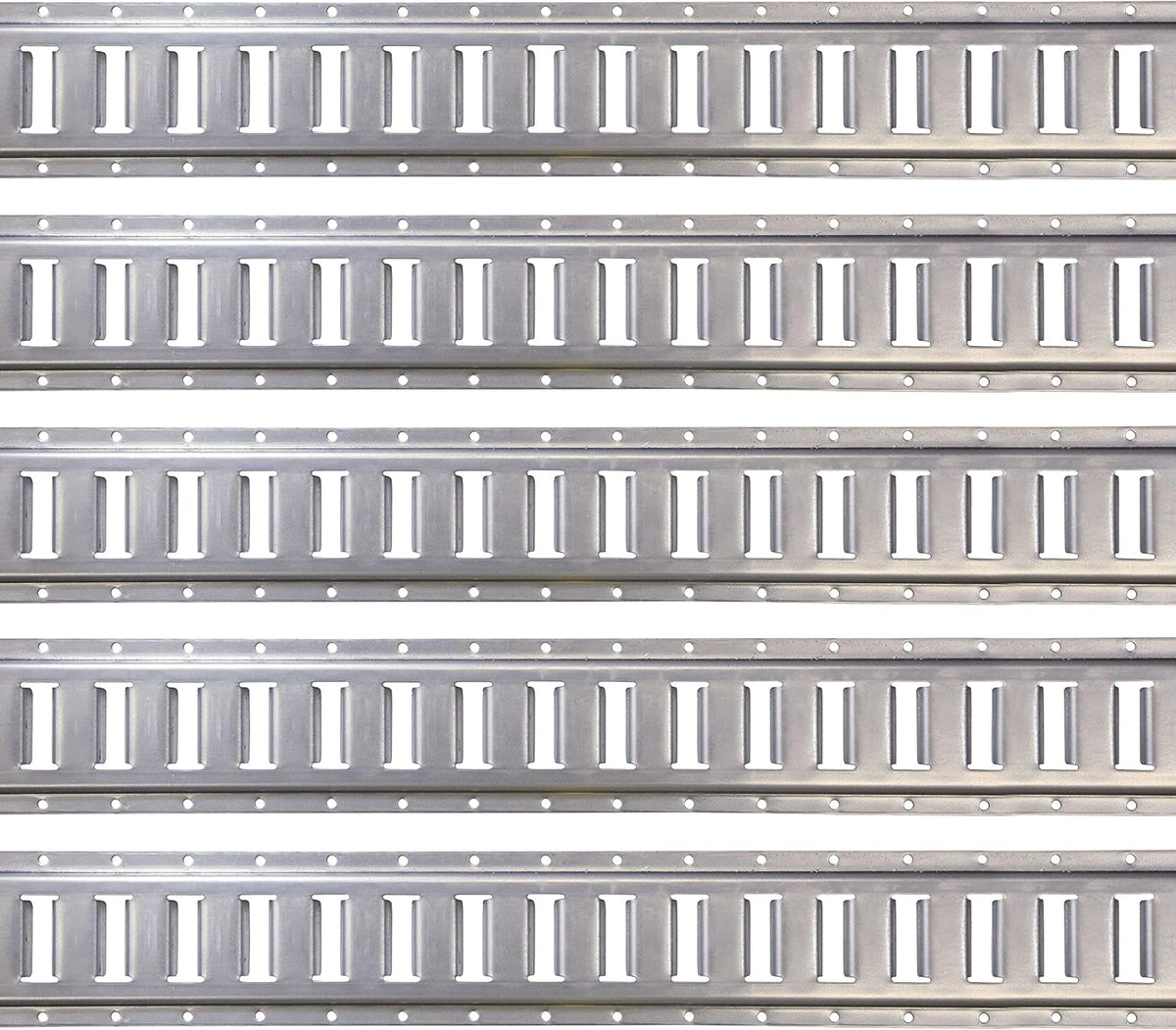US Cargo Control E Track, Made in USA, 12 Gauge Steel 5 FT Galvanized E Track Rail (5-Pack) Horizontal ETrack Rails for Trailers, Garages, Cargo Vans, 6,000 Pounds Break Strength Per E-Track Slot