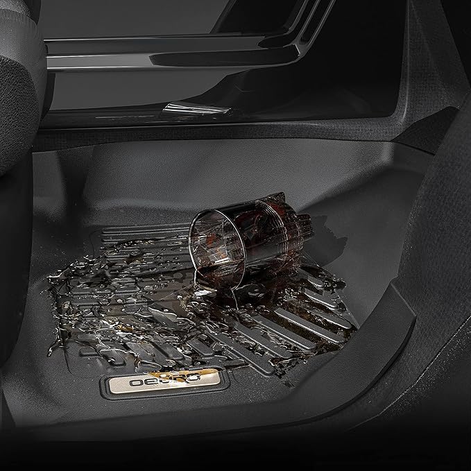 OEDRO Floor Mats Compatible with 2019-2025 Nissan Altima, Unique Black TPE All-Weather Guard Includes 1st and 2nd Row Full Set Liners
