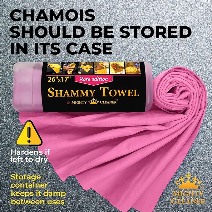 Premium 2pk +1 Free Shammy Cloth - Super Absorbent Chamois Towel - Reusable & Scratch-Free - Soft Car Drying Towels (26"x17")