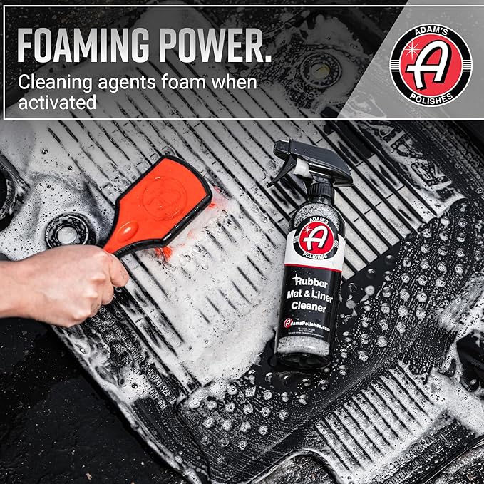 Adam's Polishes Rubber Mat & Liner Cleaner 16oz Protectant & Rubber Floor Mat Cleaning Solution for Car Detailing | Deep Cleans & Restores Mats, Truck Bed Cargo Liners, Trunk Mat Accessories & More