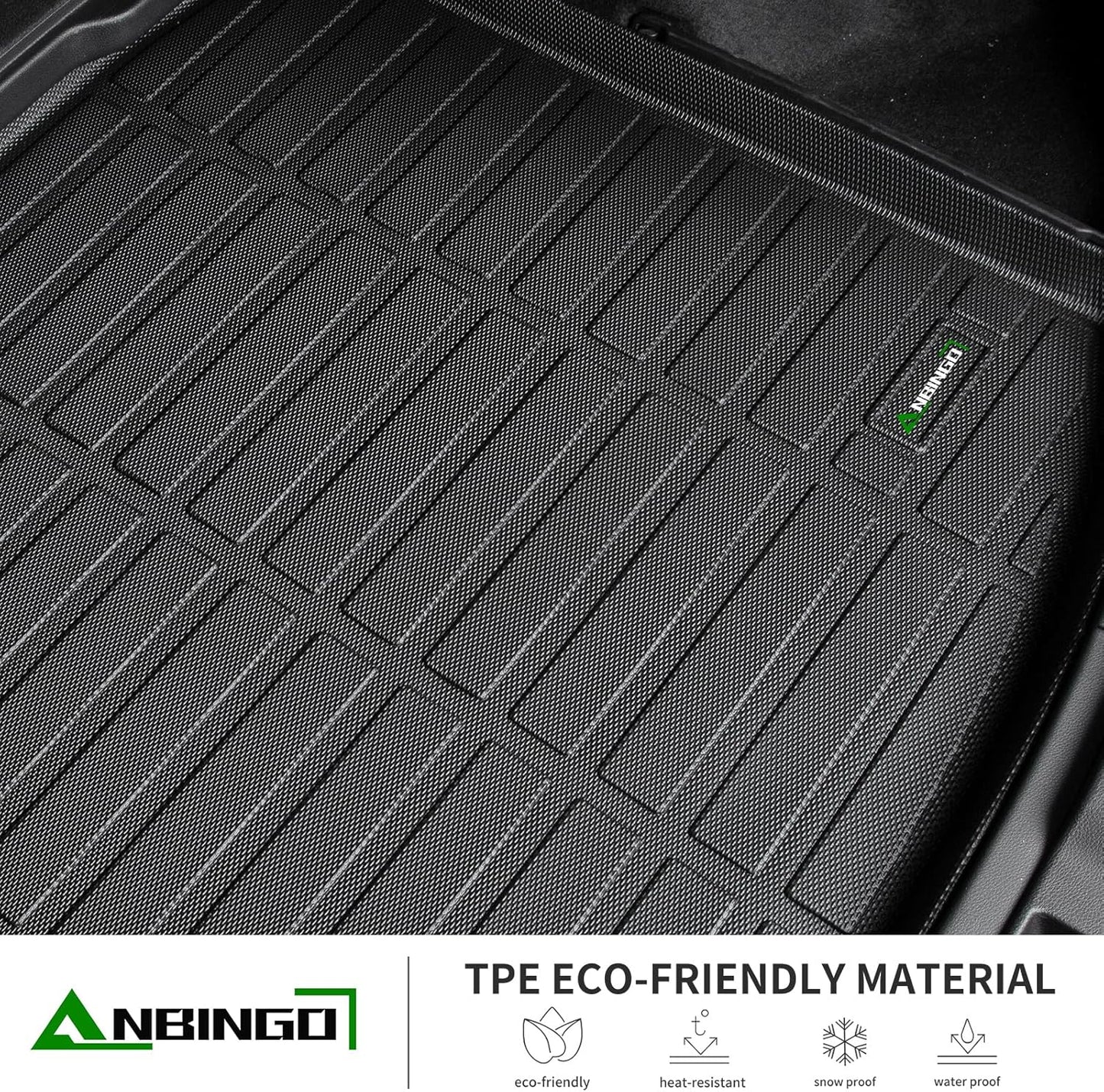 ANBINGO® Cargo Liner for KIA Seltos 2024 2025 2026 TPE All Weather Car Mats Waterproof Non-Slip Mat Full Sets, 2024 2025 2026 Seltos S丨LX丨SX丨X-Line, (Only for U.S.A. and Canada Seltos)
