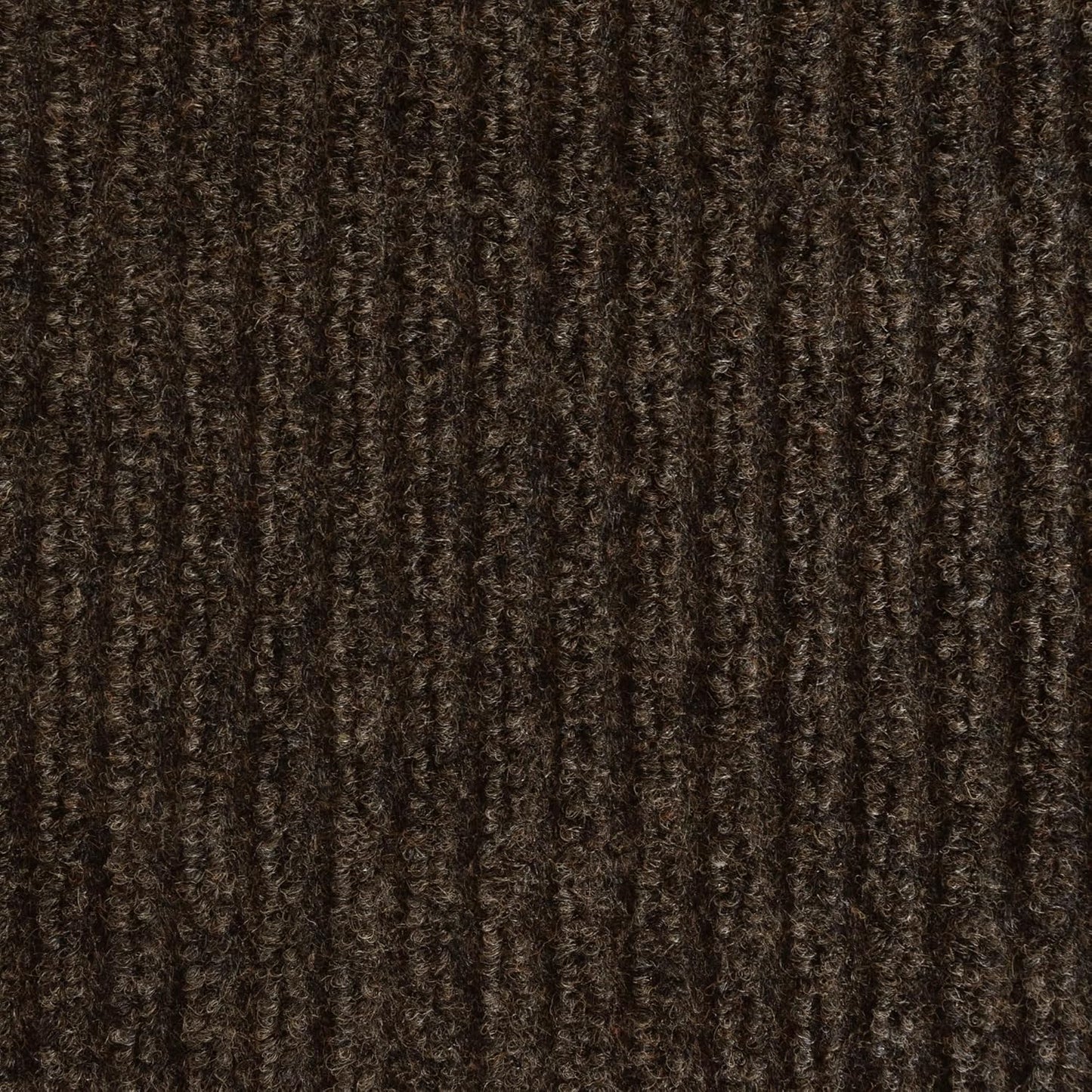 iCustomRug Spartan Weather Warrior Indoor/Outdoor Utility Ribbed Carpet Runner with Non-Slip Thermoplastic Rubber Backing, 6ft X 6ft in Brown
