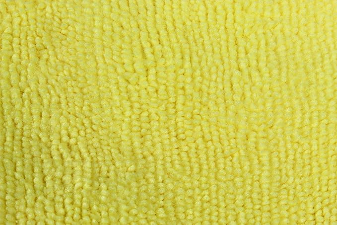 Eurow 300 GSM Microfiber Cleaning Towels, Reusable, Lint-Free, Streak-Free, Ultra Absorbent Cloths for Car, Home, Kitchen, RV, Dairy Use, Machine Washable and Scratch-Safe, 12x12in, 50-Pack, Yellow