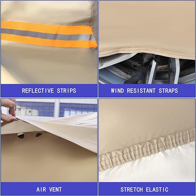 Heavy Duty Outdoor Car Cover Custom Fit for Dodge Challenger, Windproof All Weather Waterproof Sun Rain UV Dust Snow Protection Outdoor Car Covers