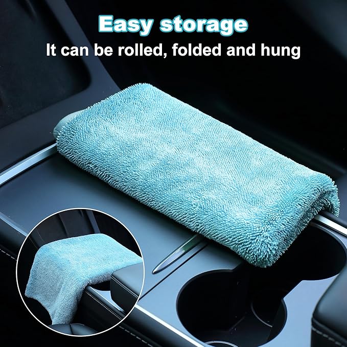 JOYMOOP Car Dry Towel, Quick Drying, Large Size, Microfiber Cleaning Cloth, Blue, 29.5 X 63 Inches, 1 Pack for Boates, RVs, SUVs, Trucks, Cars