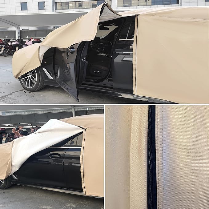 Heavy Duty Outdoor Car Cover Custom Fit for Dodge Challenger, Windproof All Weather Waterproof Sun Rain UV Dust Snow Protection Outdoor Car Covers