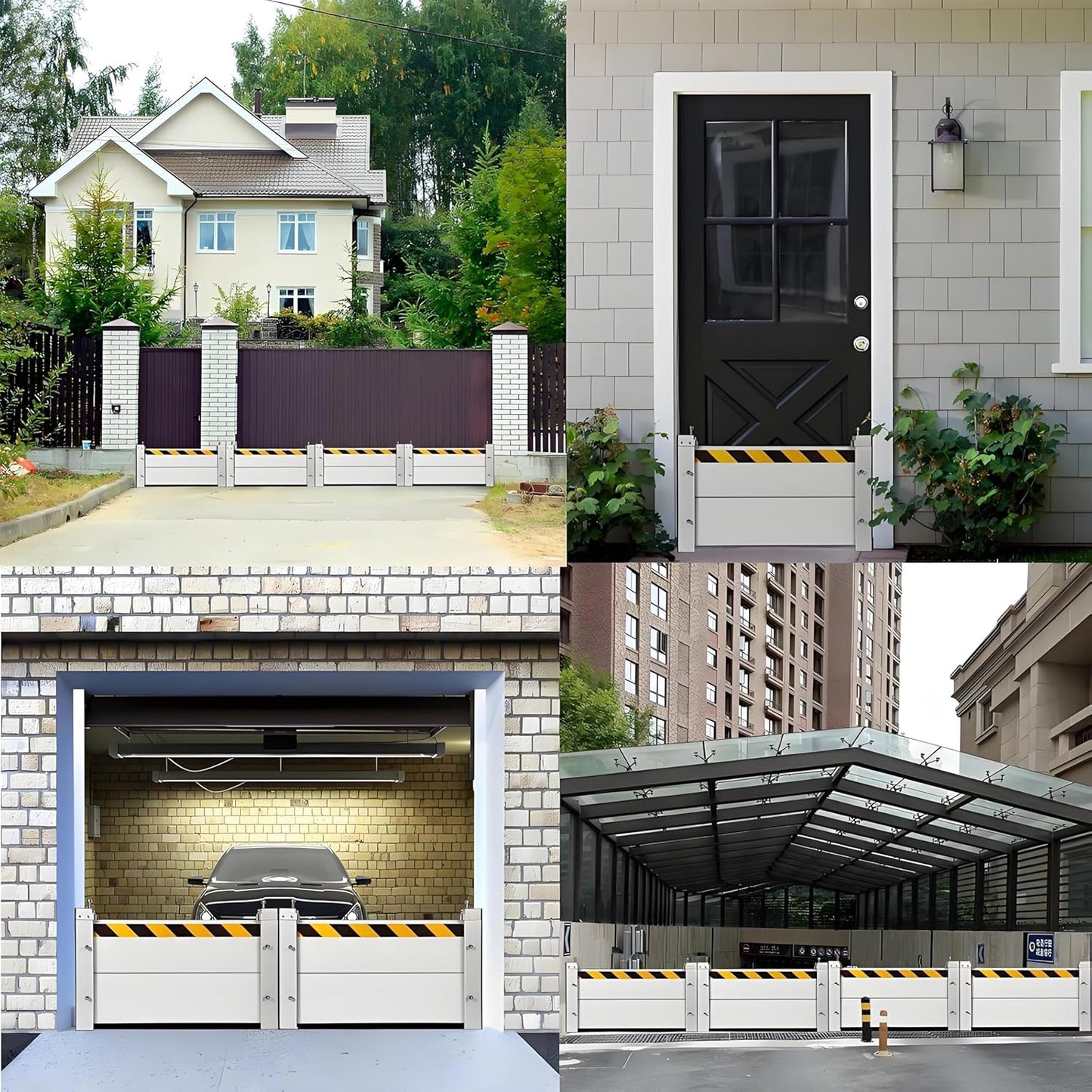 Flood Barriers for Home Exterior,Aluminum Alloy Outdoor Garage Doors Water Barriers for Flooding(H23.6Inch,L21FT)