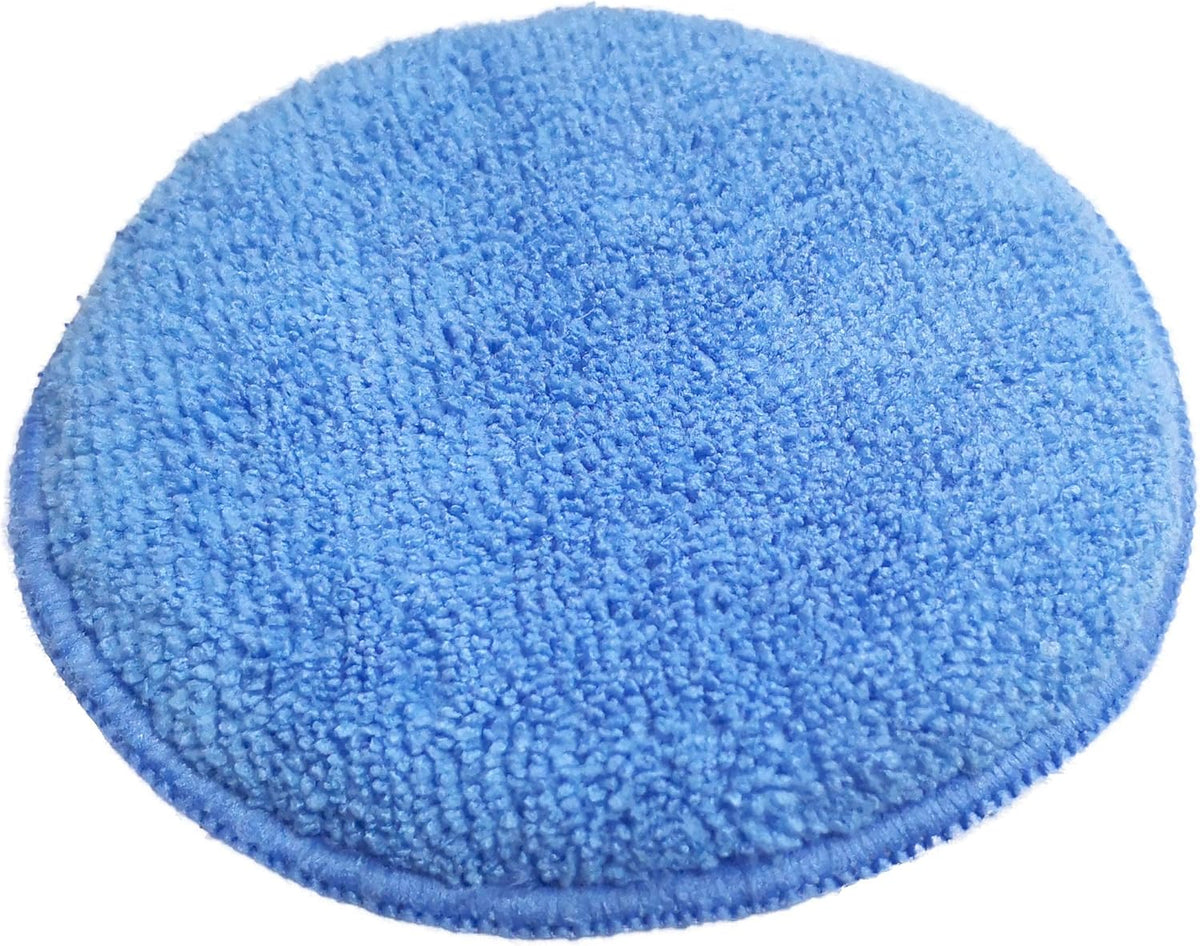 Polyte Microfiber Detailing Wax Applicator Pad, 8 Pack (Blue, 5 in)