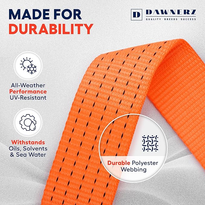 Heavy Duty Ratchet Straps 2 inch 30 ft - 11000 Lb Breaking Strength Double Wire J Hook Tie Down Ratchet Straps for Trucks and Trailer